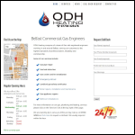 Screen shot of the ODH Heating - Gas Boiler Service & Repair Belfast website.