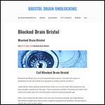 Screen shot of the Blocked Drain Bristol website.