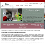 Screen shot of the Fine Cleaners Islington website.
