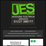 Screen shot of the Jackson Electrical Services website.