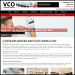 Screen shot of the VCO Electrical Services website.