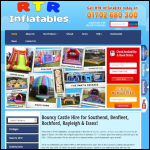 Screen shot of the RTR Inflatables Ltd website.