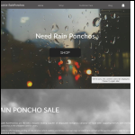 Screen shot of the Disposable Rain Ponchos website.