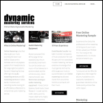 Screen shot of the Dynamic Mastering Services website.