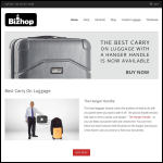 Screen shot of the Bizhop Luggage website.
