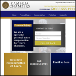 Screen shot of the Cambria Chambers website.