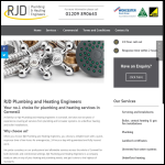 Screen shot of the RJD Plumbing and Heating Engineers website.