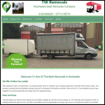 Screen shot of the T W Removals website.