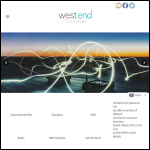 Screen shot of the West End Telecoms Ltd website.