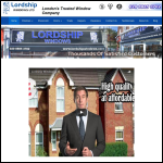 Screen shot of the Lordship Windows Ltd website.