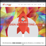 Screen shot of the Red Rocket Web design website.
