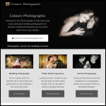 Screen shot of the Colours Photographic website.