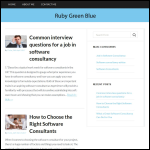 Screen shot of the Ruby Green Blue website.