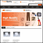 Screen shot of the Tradesparky Ltd website.