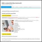 Screen shot of the ABA Locksmiths Bournemouth website.
