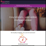 Screen shot of the Cosy Unicorn Ltd website.