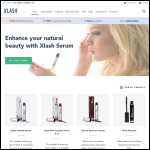 Screen shot of the Xlash Cosmetics Ltd website.