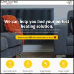 Screen shot of the West Country Heating website.