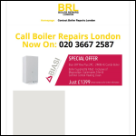 Screen shot of the Boiler Repairs London website.