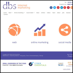 Screen shot of the DBS Internet Marketing website.