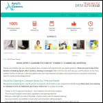 Screen shot of the Apryl's Domestic Cleaners Liverpool website.