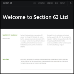 Screen shot of the Section 63 Ltd website.