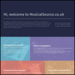 Screen shot of the Musical Source website.