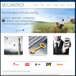 Screen shot of the Secardeo GmbH website.
