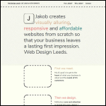Screen shot of the Web Design Leeds website.