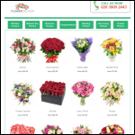 Screen shot of the Flower Delivery website.