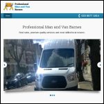 Screen shot of the Professional Man and Van Barnes website.