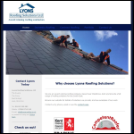 Screen shot of the Lyons Roofing Solutions Ltd website.