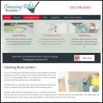 Screen shot of the Cleaning Book London website.