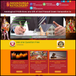 Screen shot of the Shivadurgaastrologer website.