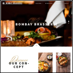 Screen shot of the Bombay Brasserie website.