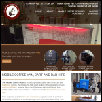 Screen shot of the The Mobile Coffee Bean website.