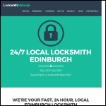 Screen shot of the Locksmith Edinburgh website.