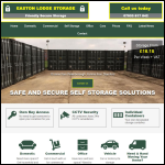 Screen shot of the Easton Lodge Storage website.