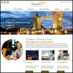 Screen shot of the Thames Dinner Cruise website.