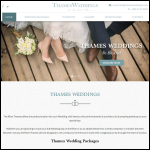 Screen shot of the Thames Weddings website.