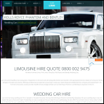Screen shot of the Lux Limo website.