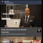 Screen shot of the AL Aesthetics website.