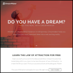Screen shot of the Law of attraction - Dream Maker website.