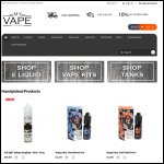 Screen shot of the My Vape Store UK website.