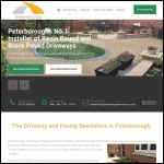 Screen shot of the Peterborough Driveways website.