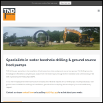 Screen shot of the TND Drilling Ltd website.