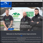 Screen shot of the Roof Build Home Improvements website.