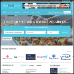 Screen shot of the Find Food Jobs website.