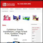 Screen shot of the Trade Show Solutions Ltd website.