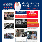 Screen shot of the JT School of Motoring website.